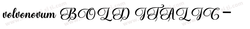 volvonovum BOLD ITALIC字体转换
